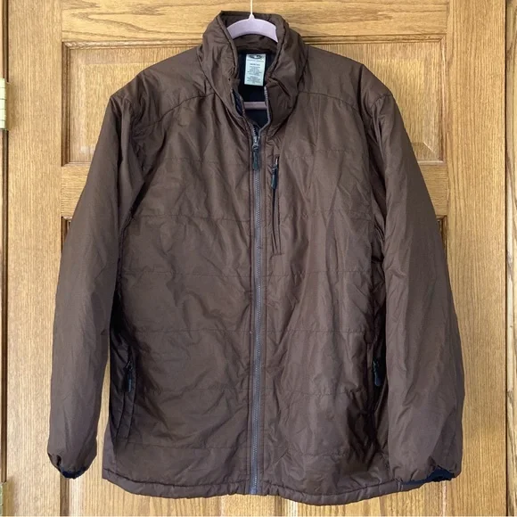 Athletic Works Men's Brown Zip-up Puffer Coat Medium (38/40) - Picture 1 of 5